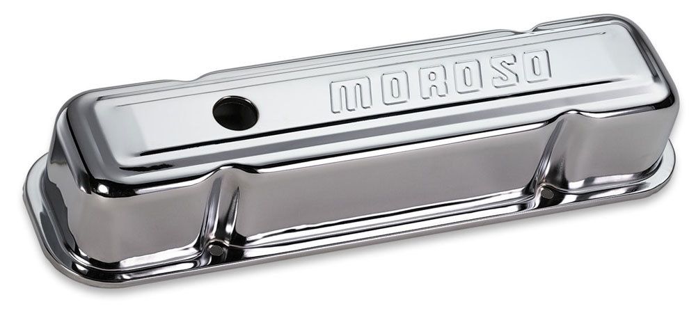 MOROSOChrome B/E Valve Covers Pontiac V8 Tall w/Baffle