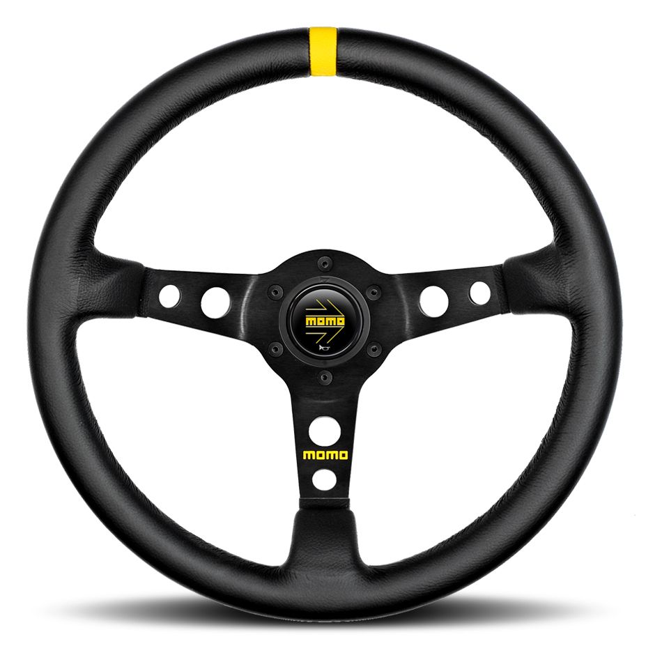 MOMO AUTOMOTIVE ACCESSORIESMOD 07 Steering Wheel Black Leather