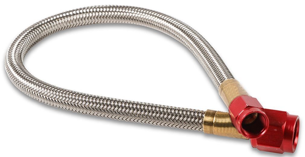 NITROUS OXIDE SYSTEMS 12in. Nitrous Hose -4an/-3an- Red Ends