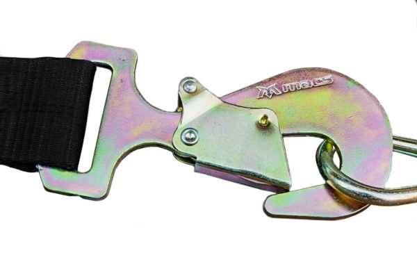 MACS CUSTOM TIE-DOWNS2in x 8ft Tie Down Strap Flat Snap Hook