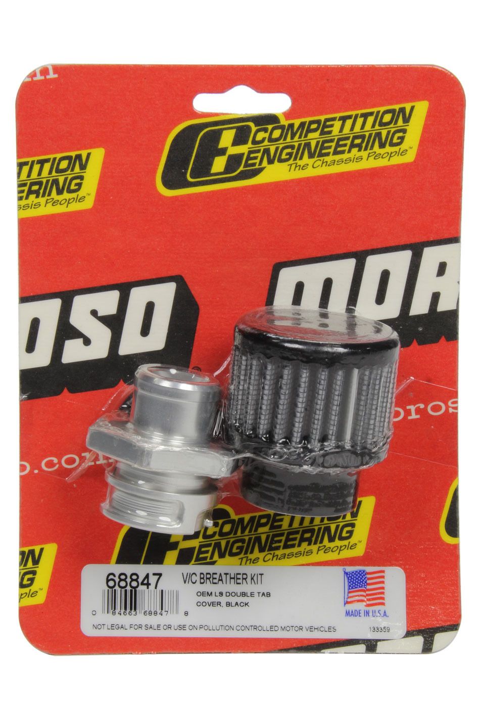 MOROSOValve Cover Breather Kit GM LS w/OEM Double Tab