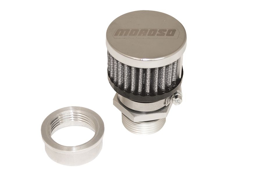 MOROSOValve Cover Breather Kit U-Weld - Aluminum