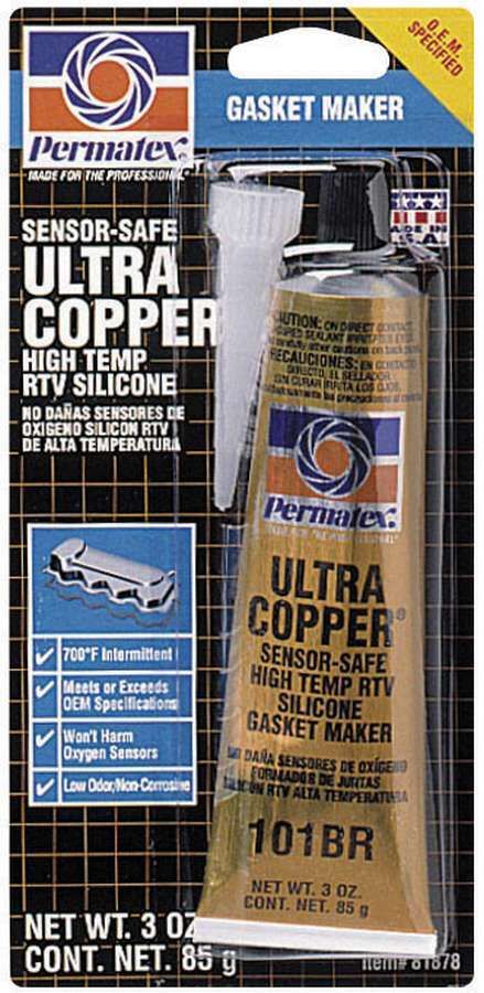 PERMATEXUltra Copper Gasket Maker 3oz Carded Tube