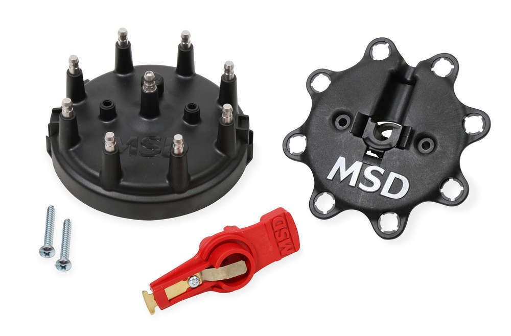 MSD IGNITIONCap & Rotor Kit - 85-95 Ford - Black
