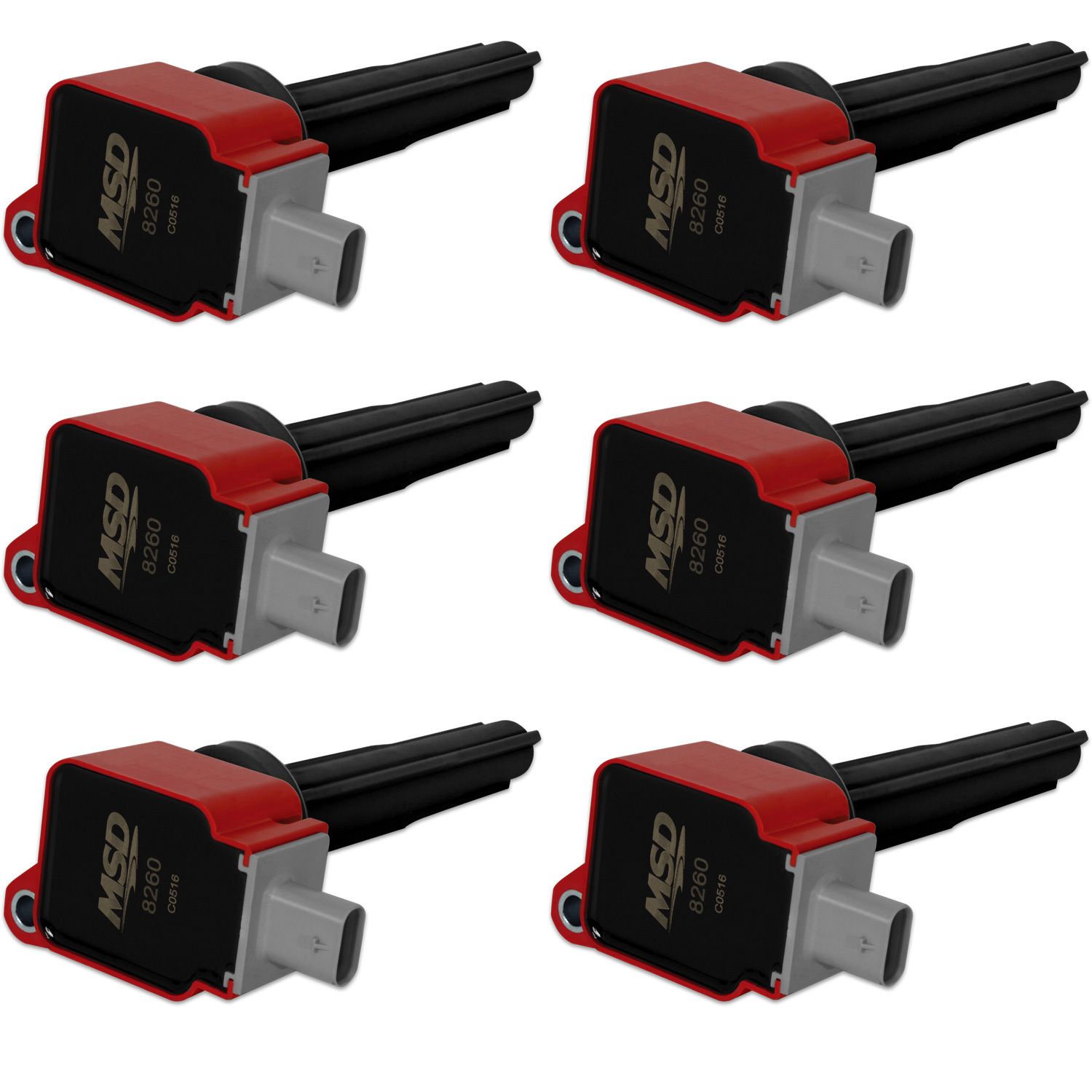 MSD IGNITIONCoils 6pk Ford Eco-Boost 2.7 V6 Red