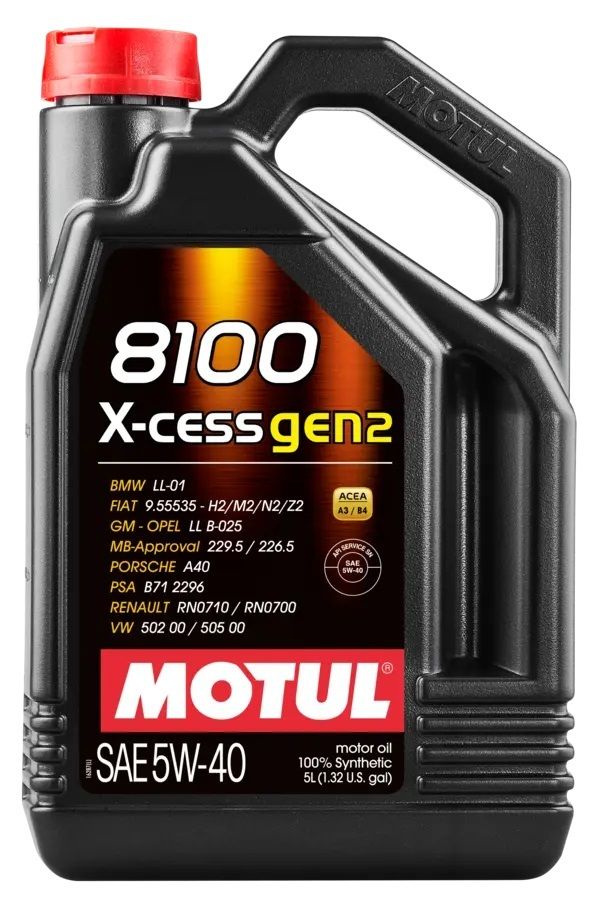 MOTUL USA8100 X-Cess Gen2 5W-40 5 Liter Bottle