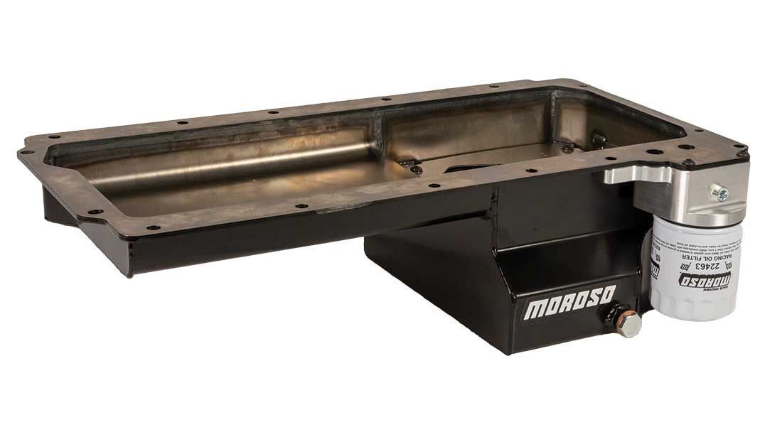 MOROSOGM LS Oil Pan w/Billet Oil Filter Adapter 7qts.