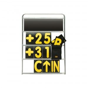 OMP RACING, INC.Pit Board 4 Row Alum Frame 100x72cm
