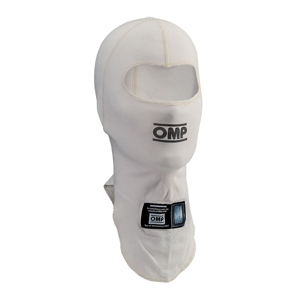 OMP RACING, INC. Tecnica Balaclava White Large X-Large