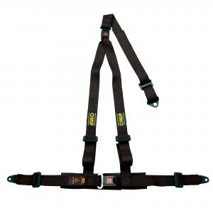 OMP RACING, INC.Strada 3 Harness Black Bolt In Push Button Exit