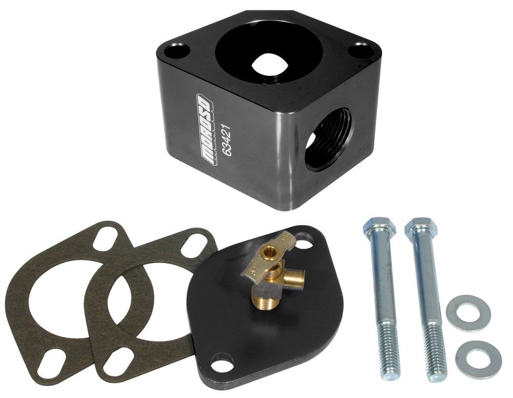 MOROSOChevy V8 Billet Alm. Water Neck Bleeder Kit