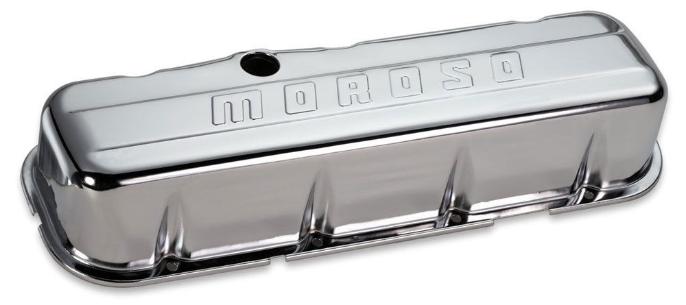 MOROSOChrome B/E Valve Covers BBC Tall w/Baffle