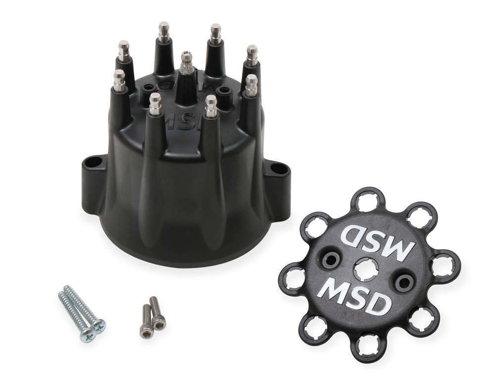 MSD IGNITIONMarine HEI Tower Cap w/Wire Retainer Black
