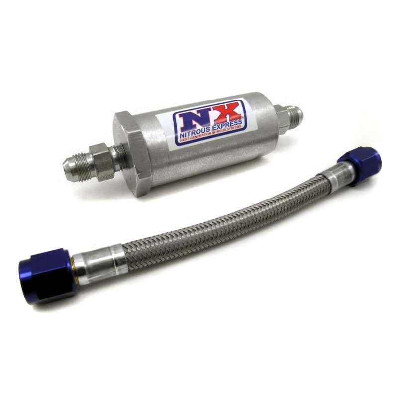 NITROUS EXPRESS 6an Pure-Flo Nitrous Filter w/7in S/S Hose