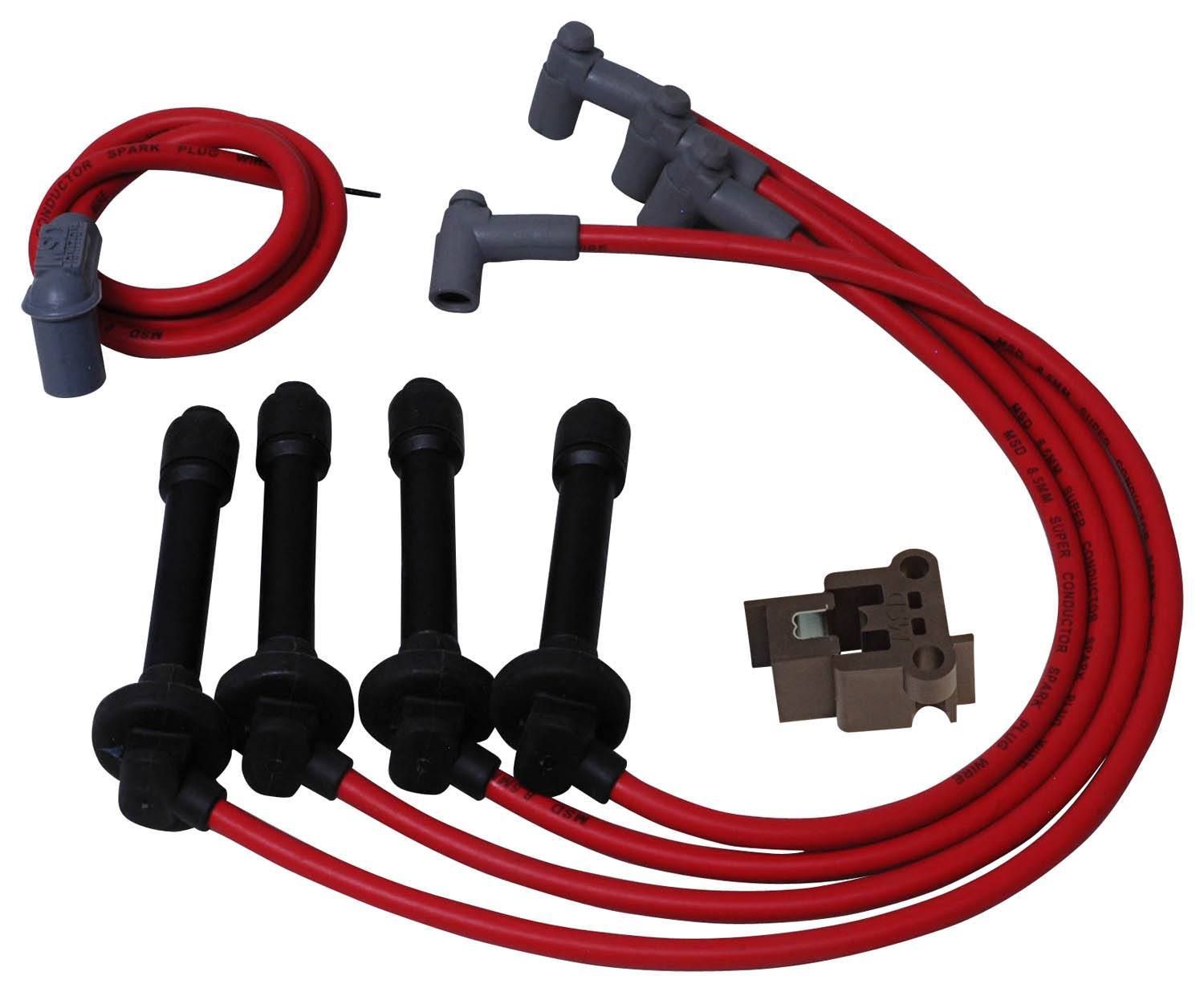 MSD IGNITION8.5mm Plug Wire Set - 92-00 Honda 1.6L