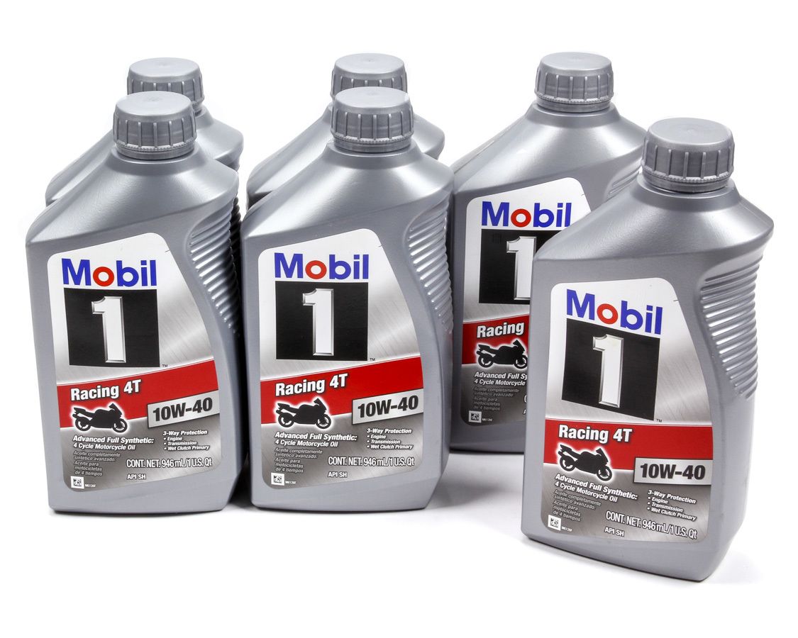 MOBIL 110w40 Racing Oil Case 6x1 Qt. 4T Motorcycle