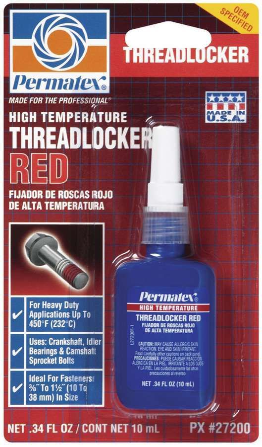 PERMATEXHi Temp Threadlocker 10ml - Red