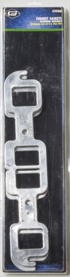 MR. GASKET Alum. Exhaust Gasket Set Olds V8 w/Rect. Port