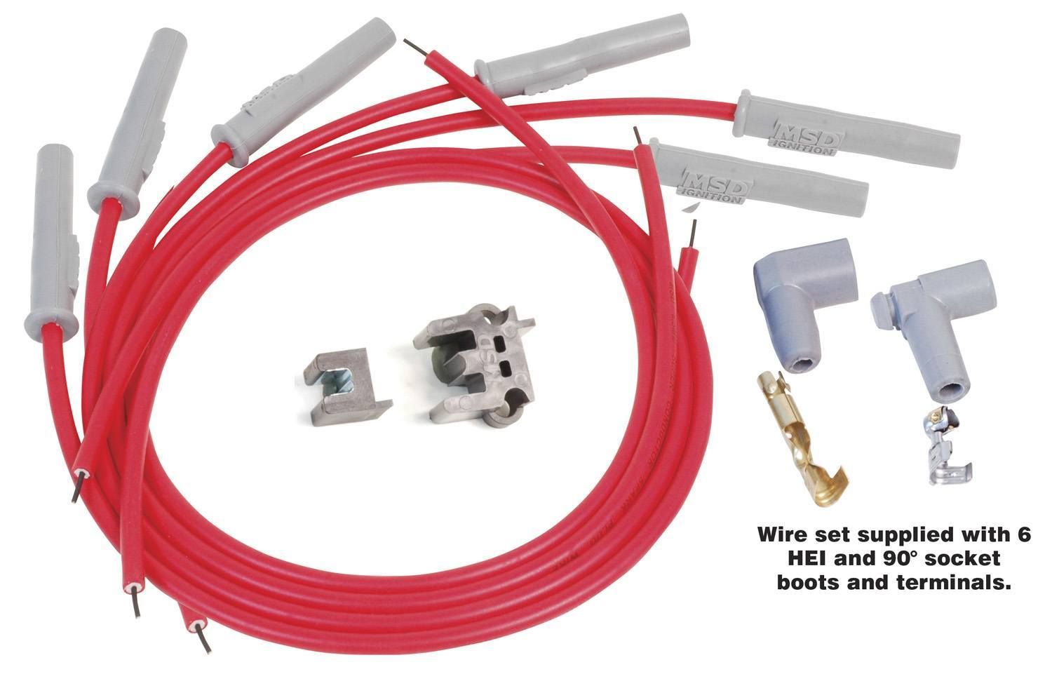 MSD IGNITION8.5MM Spark Plug Wire Set - Red