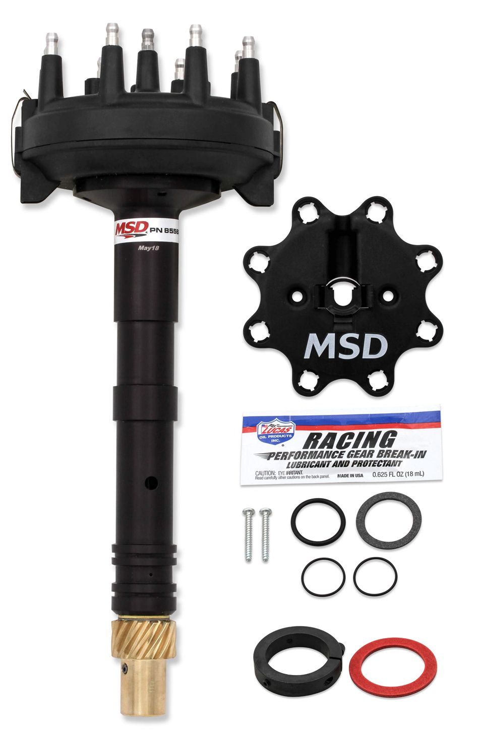 MSD IGNITIONBBC L/P Crank Trigger Distributor - Black