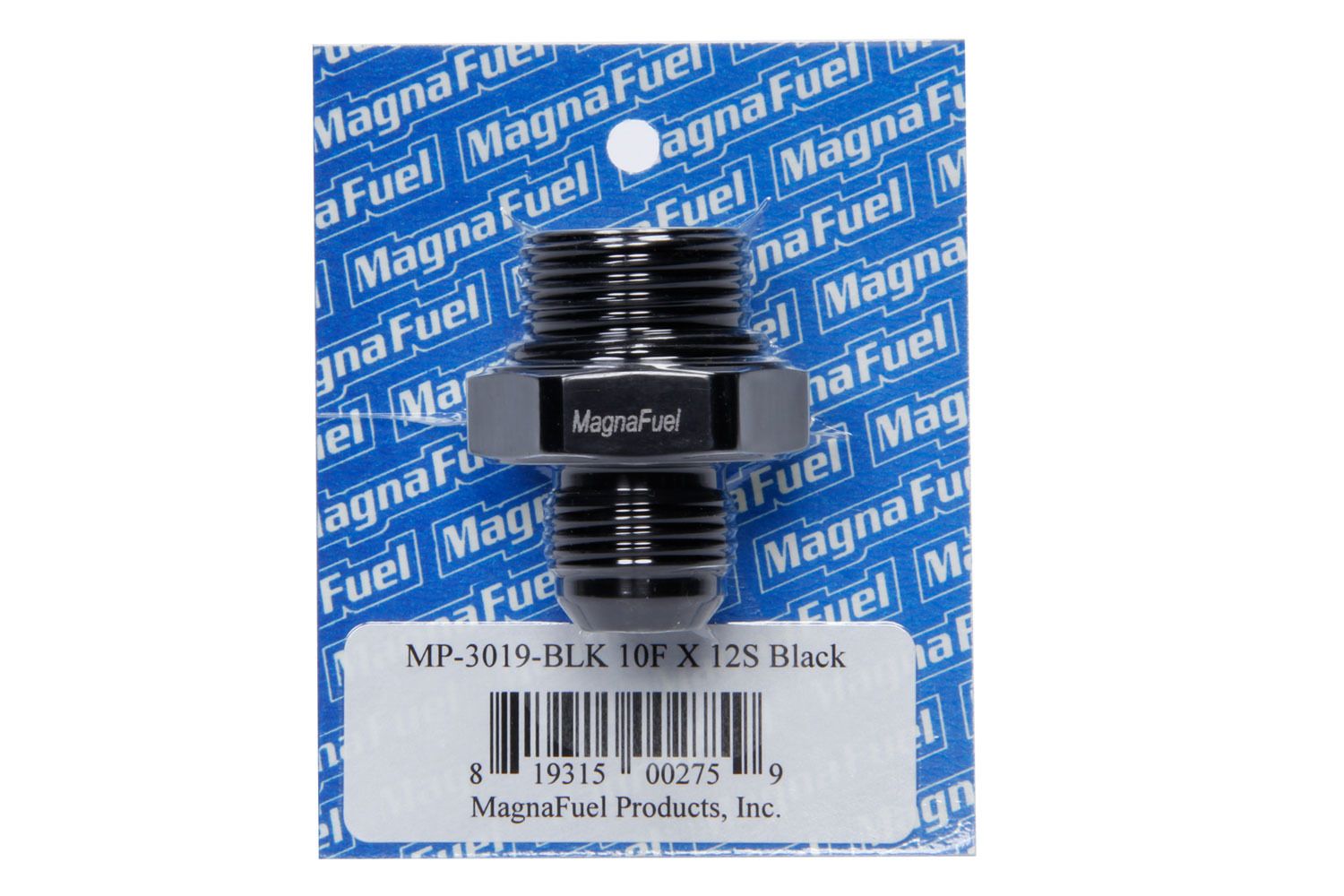 MAGNAFUEL/MAGNAFLOW FUEL SYSTEMS #10an Flare to #12an Port Fitting Str. Black
