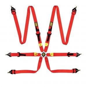 OMP RACING, INC.First 2 Harness Red Clip In 6 Point