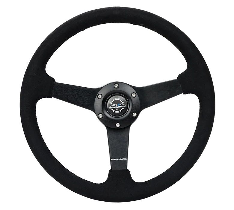 NRG INNOVATIONSteering Wheel 350mm 1.5 in Dish Black Alcantara