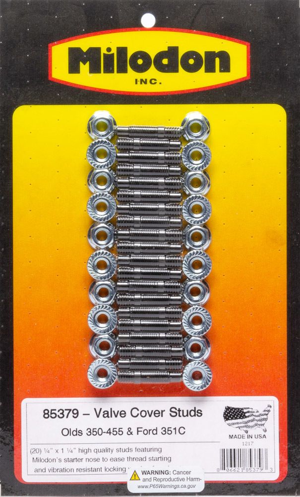 MILODONValve Cover Stud Kit - Olds V8 & Ford 351C