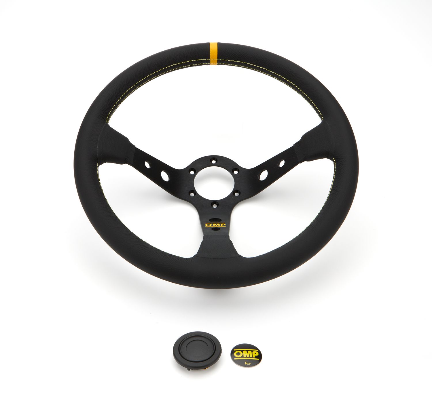 OMP RACING, INC.Corsica Steering Wheel Black Leather