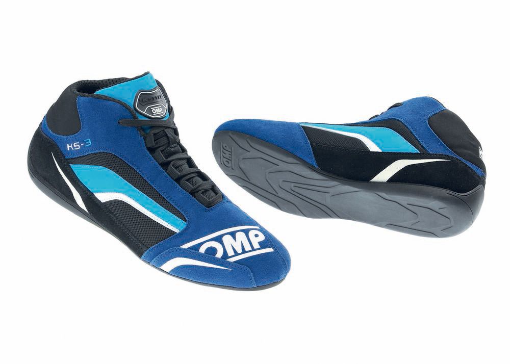 OMP RACING, INC.KS-3 Kart Shoe Blue And Black Cyan Size 41