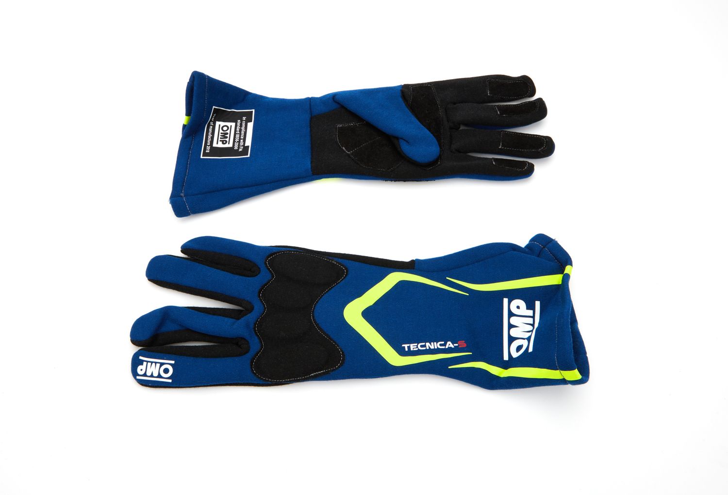 OMP RACING, INC.TECNICA-S Gloves Blue Yellow Sm
