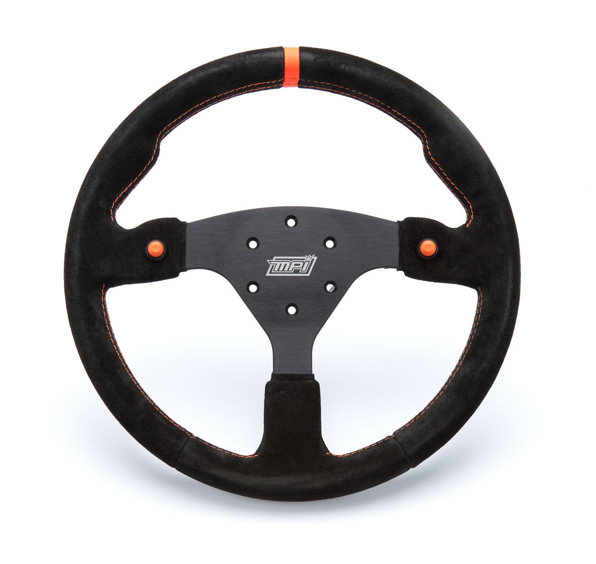 MPI USA 13.75 in Wheel Black Suede 6-Bolt Aluminum