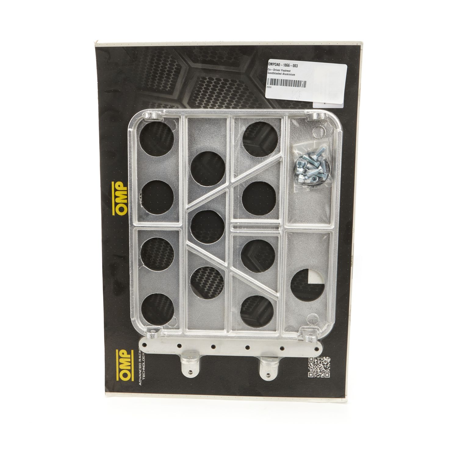 OMP RACING, INC.Co-Driver Footrest Sandblasted Aluminium