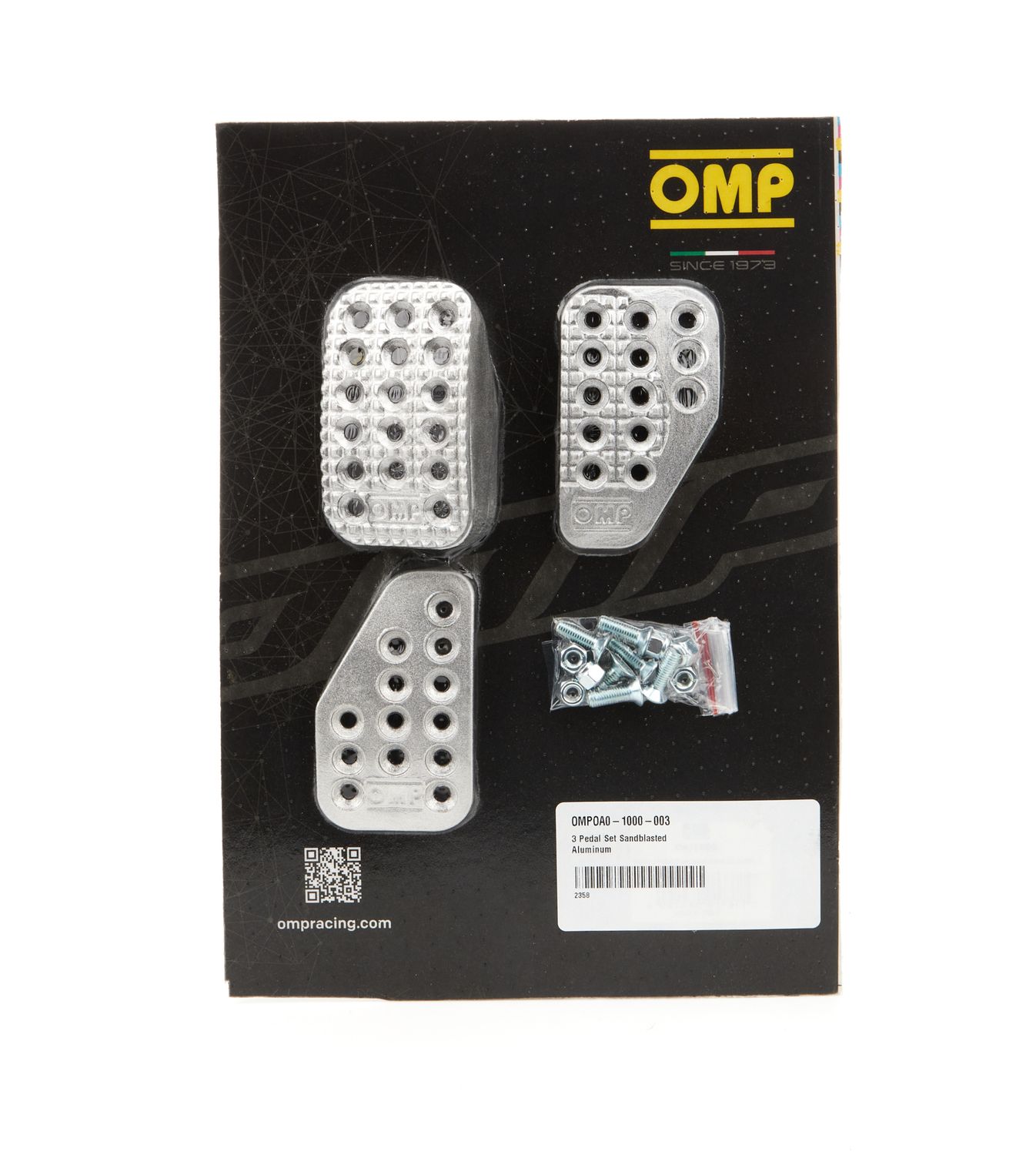 OMP RACING, INC.3 Pedal Set Sandblasted Aluminum