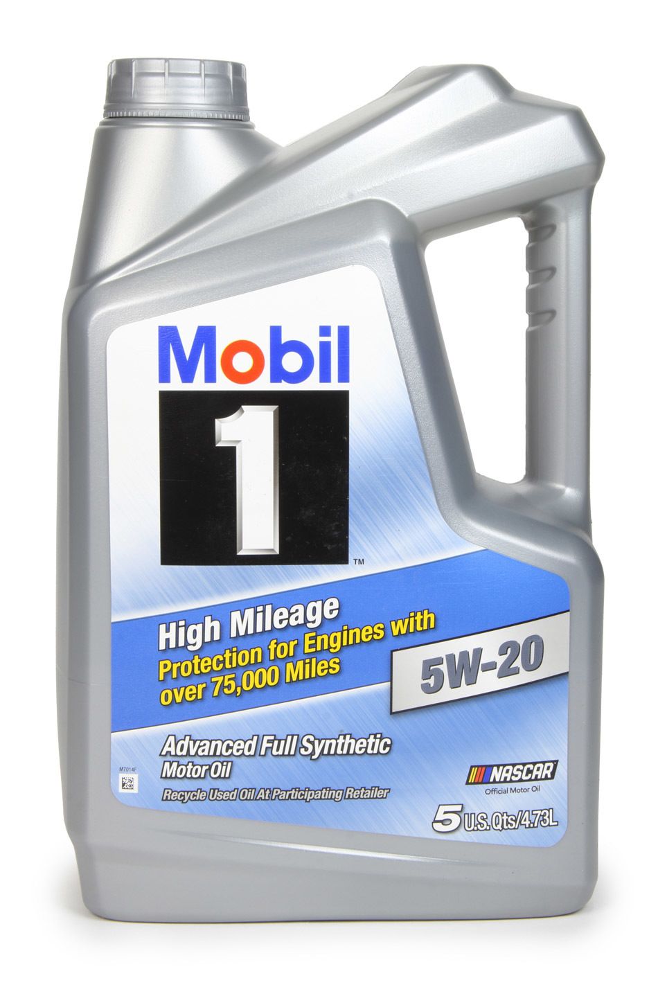 MOBIL 15w20 High Mileage Oil 5 Qt Bottle