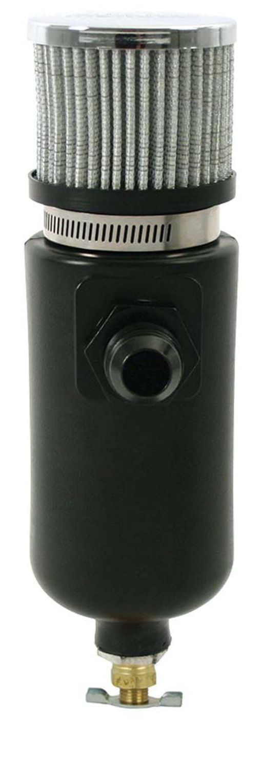MOROSOBreather Tank 1qt w/10an Fitting - Poly - Black