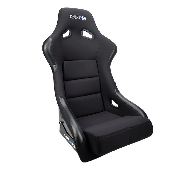 NRG INNOVATIONSeat FRP Large Black Cloth Race Bolsters