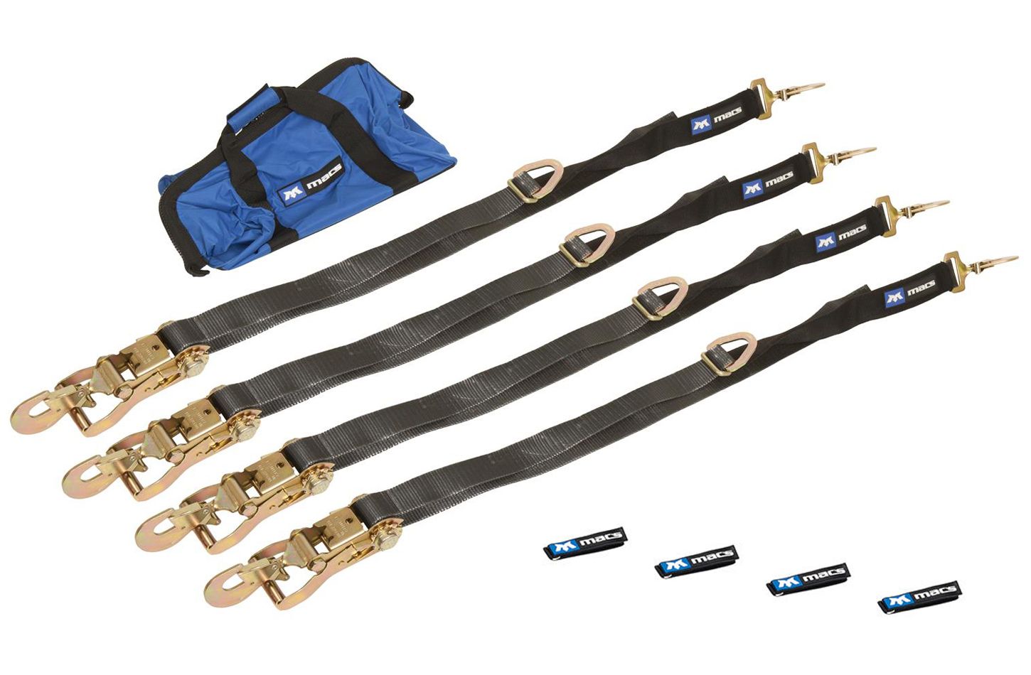 MACS CUSTOM TIE-DOWNS4 Tie Down/Axle Strap Combo Direct Hook