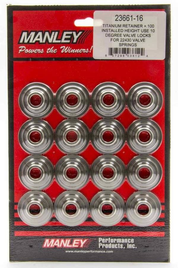 MANLEY10 Degree Titanium Valve Spring Retainers +.100