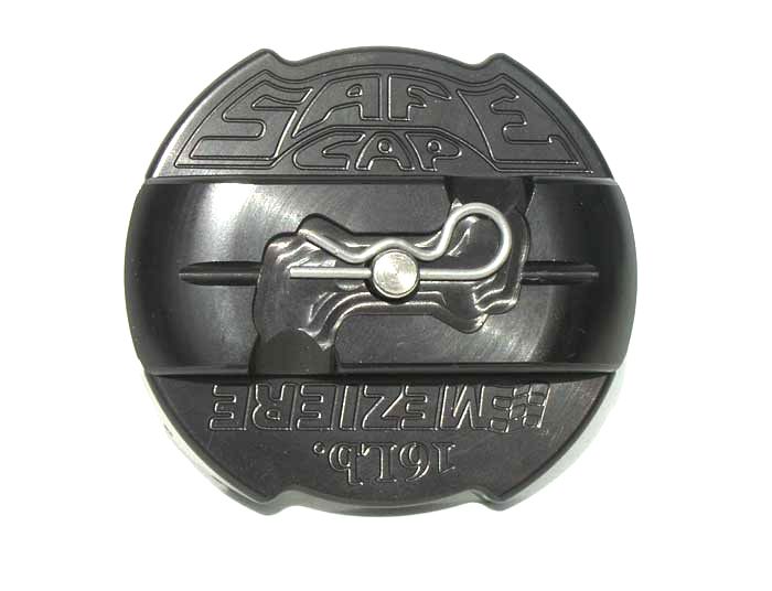 MEZIERE16lb. Safecap Radiator Cap - Black Anodized