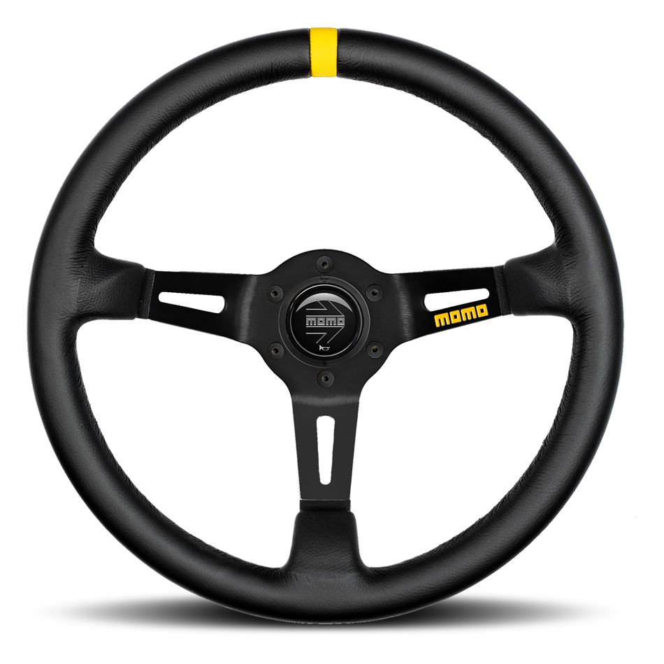 MOMO AUTOMOTIVE ACCESSORIESMOD 08 Steering Wheel Black Leather