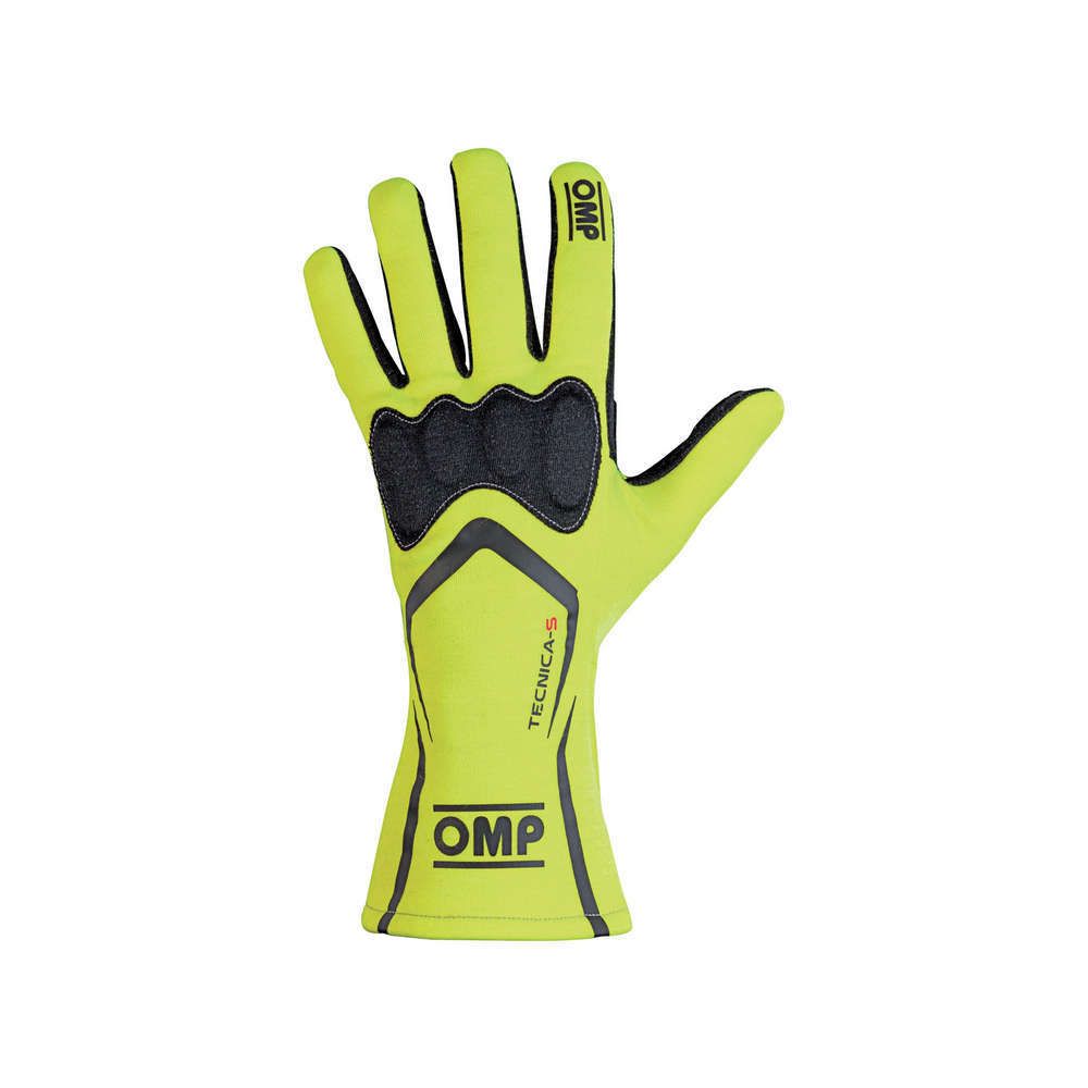 OMP RACING, INC. TECNICA-S Gloves Fluo Yellow Md