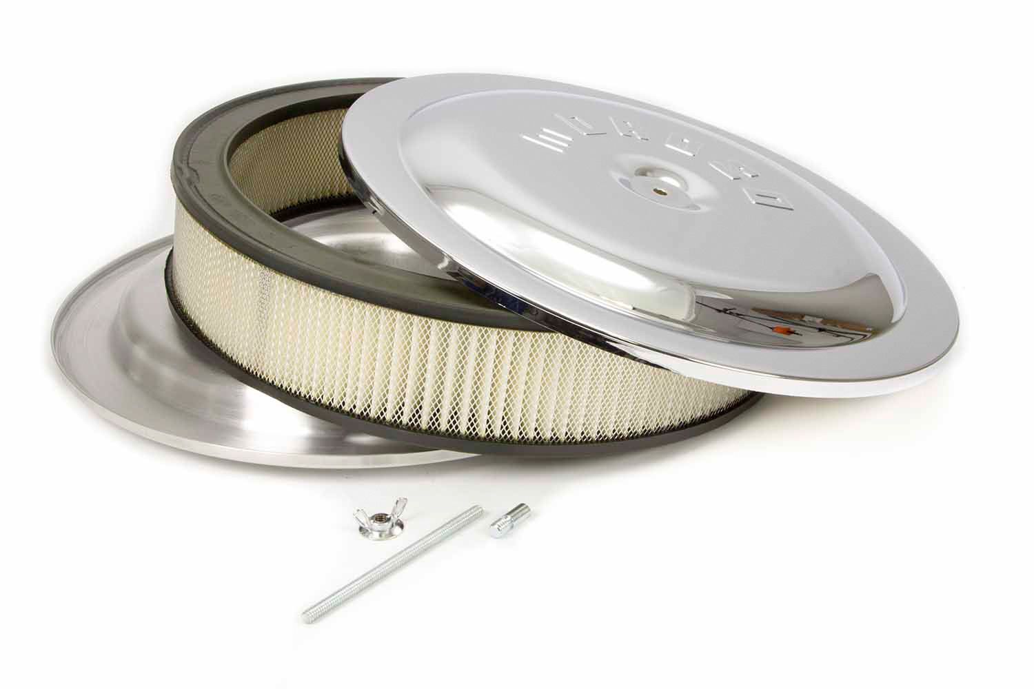 MOROSO14x3 Air Cleaner Kit w/Raised Bottom Chrome