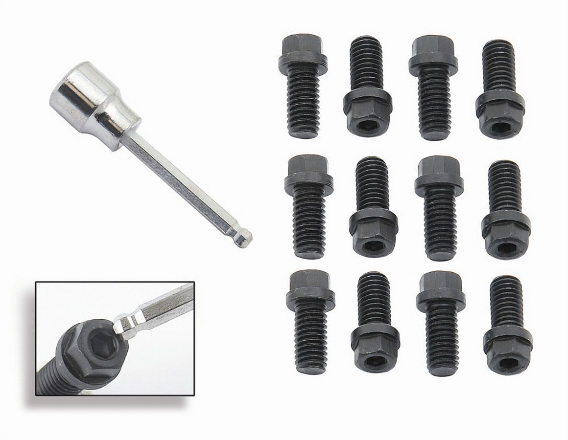 MR. GASKET3/8-16 x 3/4 Header Bolt Set (12) Combo Hex & Soc