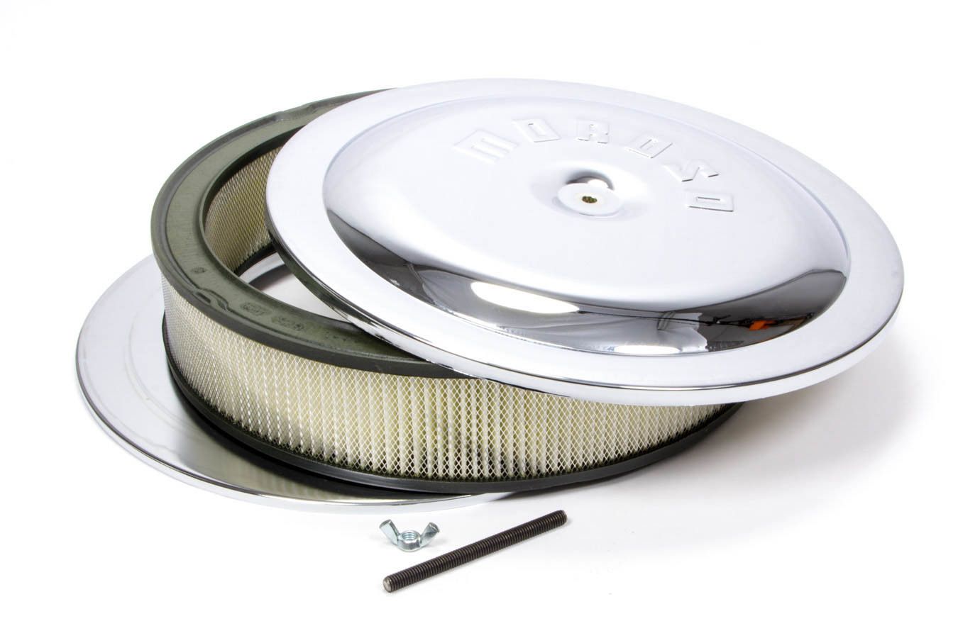 MOROSO14in Chrome Air Cleaner 3in Filter