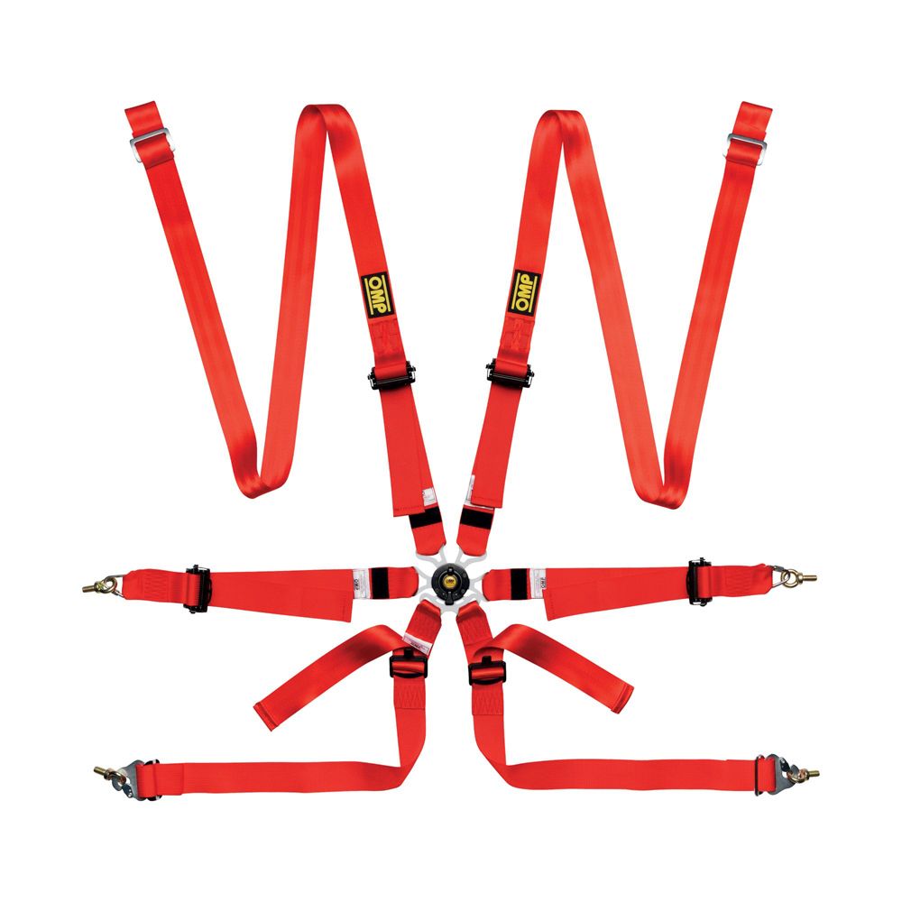 OMP RACING, INC.ONE 2 Harness Red Pull Up And Down Clip In