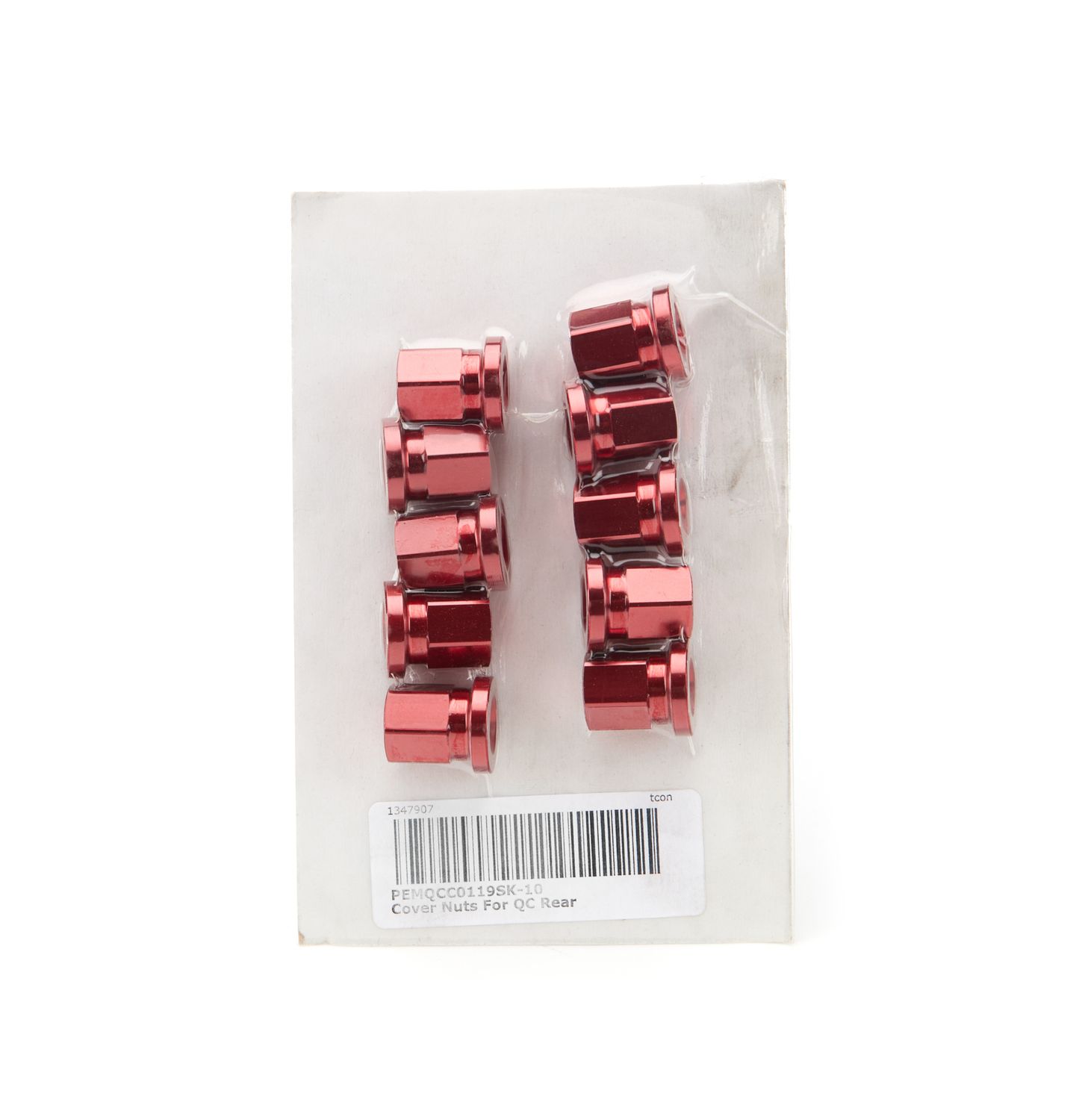 PEMCover Nuts For QC Rear Short Red 10 Pack
