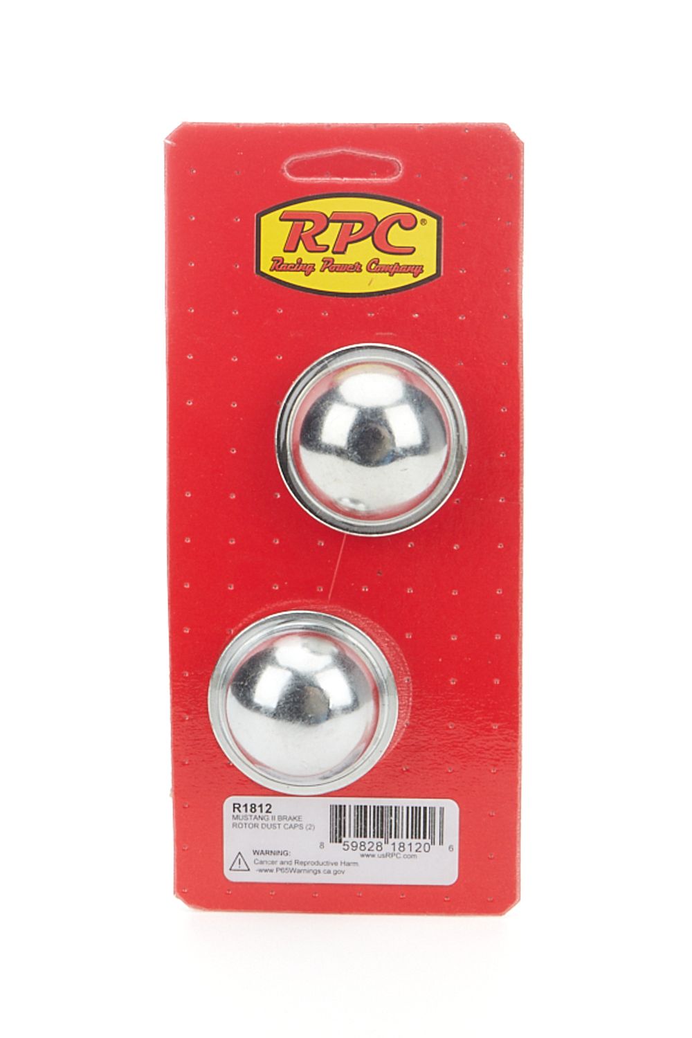 RACING POWER CO-PACKAGEDMustang II Brake Rotor Dust Caps Pair