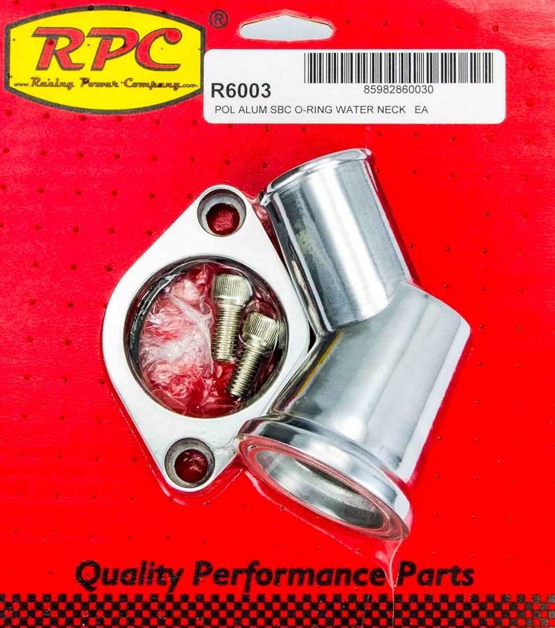 RACING POWER CO-PACKAGED66-75 Chevy V8 Alum 45 Deg Water Neck Polished