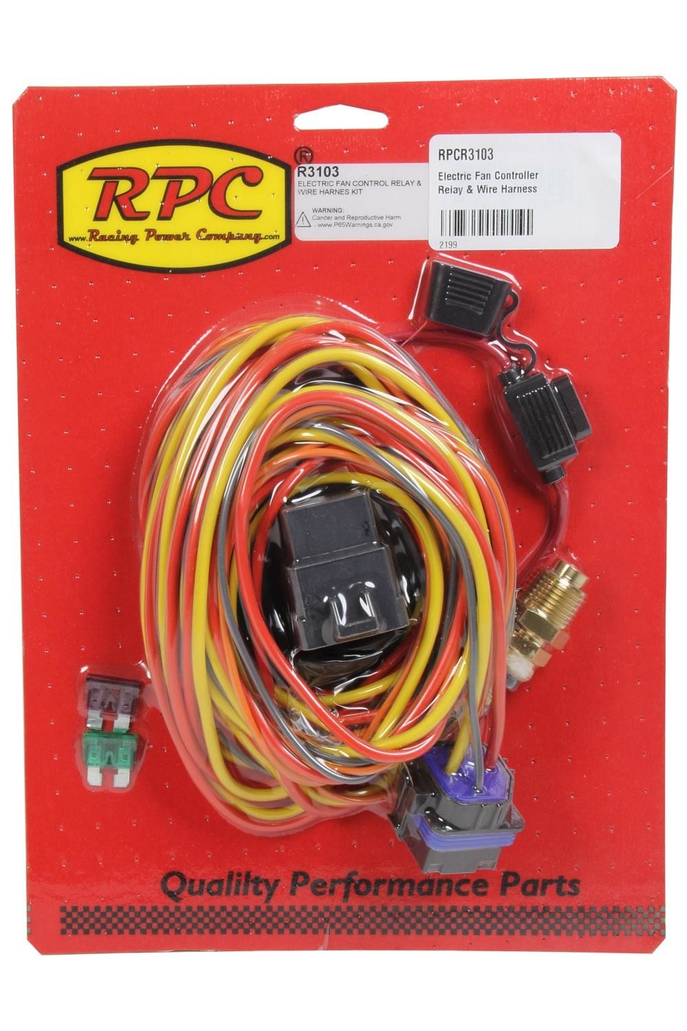 RACING POWER CO-PACKAGEDElectric Fan Controller Relay & Wire Harness
